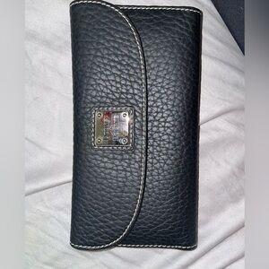 Dooney & Bourke Textured Black Leather Wallet